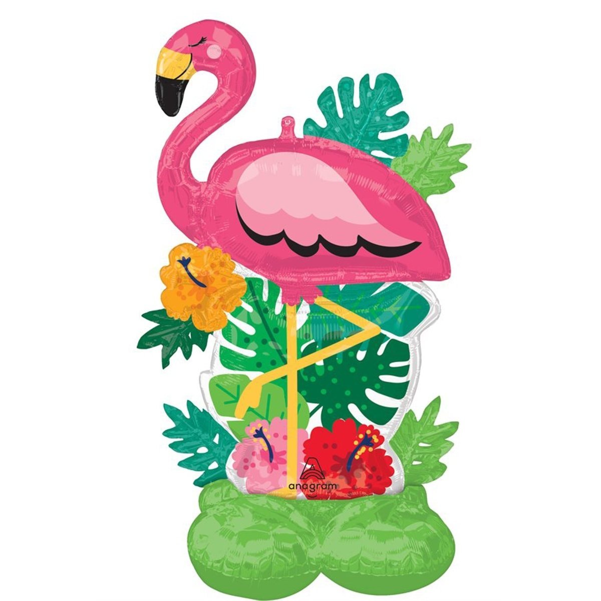 LE GROUPE BLC INTL INC Balloons Let's Flamingo Airloonz Standing Air-Filled Balloon, 37 Inches, 1 Count 026635476836