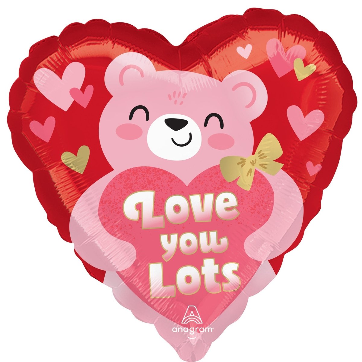 LE GROUPE BLC INTL INC Balloons Love You Lots Heart Shaped Foil Balloon, 18 Inches, 1 Count 026635496582