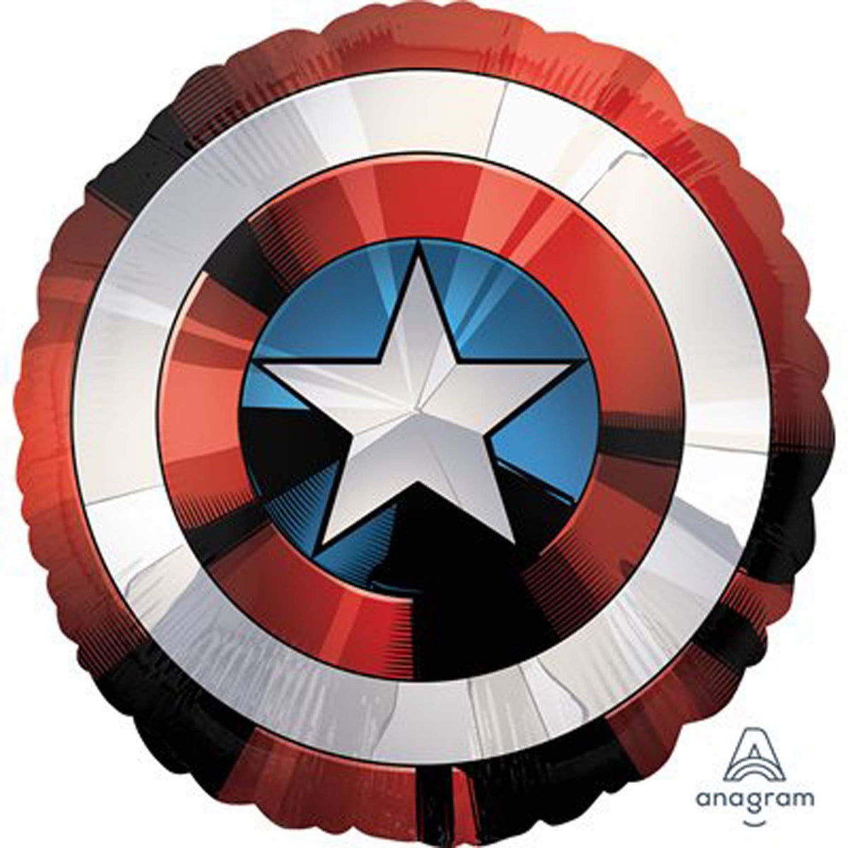 LE GROUPE BLC INTL INC Balloons Marvel Captain America Shield Supershape Balloon, 28 Inches, 1 Count