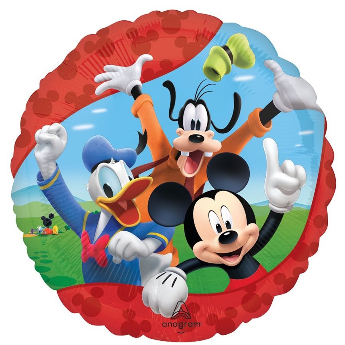 LE GROUPE BLC INTL INC Balloons Mickey Mouse Round Foil Balloon, Disney, 18 Inches, 1 Count 026635484367