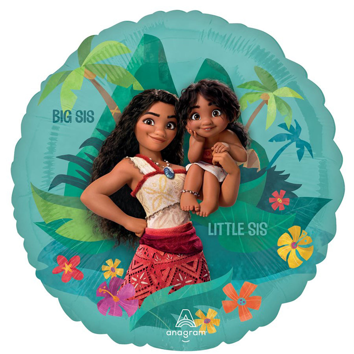 LE GROUPE BLC INTL INC Balloons Moana Round Foil Balloon, Disney, 18 Inches, 1 Count 026635485159