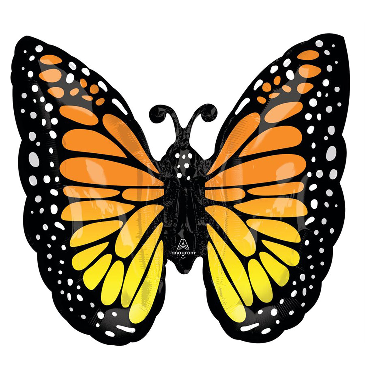 LE GROUPE BLC INTL INC Balloons Monarch Butterfly Glow Supershape Foil Balloon, 25 Inches, 1 Count 026635476645