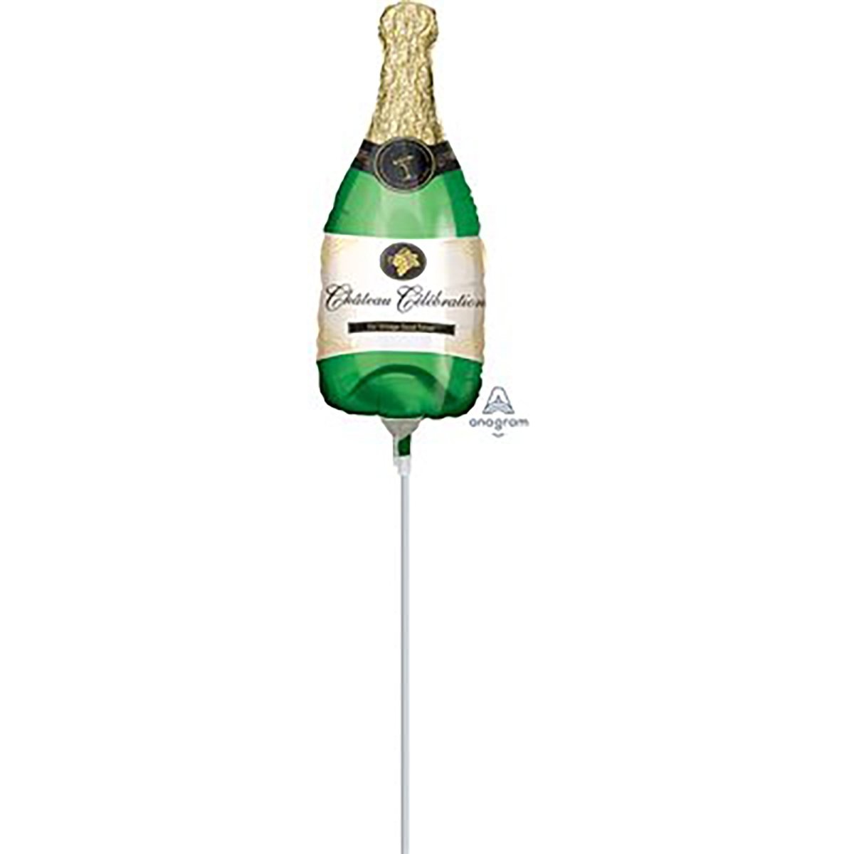 LE GROUPE BLC INTL INC Balloons New Year's Eve Champagne Bottle Air-Filled Balloon, 14 Inches, 1 Count