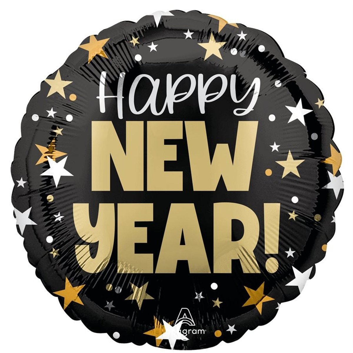 LE GROUPE BLC INTL INC Balloons New Year Top Hat Bash Round Foil Balloon, 18 Inches, 1 Count 26635494168