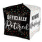 LE GROUPE BLC INTL INC Balloons Officially Retired Cube Foil Balloon,Black and White , 15 Inches, 1 Count 026635483674