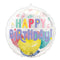 LE GROUPE BLC INTL INC Balloons Pastel Happy Birthday Insiders Balloon, 20 Inches, 1 Count