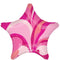 LE GROUPE BLC INTL INC Balloons Pink Macro Marble Star Shaped Balloon, 18 Inches, 1 Count