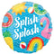 LE GROUPE BLC INTL INC Balloons Pool Party Splish Splash Round Foil Balloon, 18 Inches, 1 Count