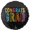 LE GROUPE BLC INTL INC Balloons Satin Cosmic Congrats Grad Foil Balloon, 18 Inches, 1 Count 026635474580