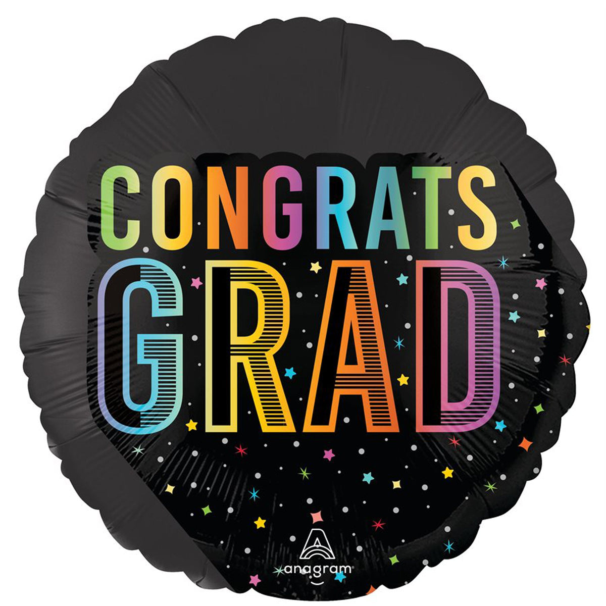 LE GROUPE BLC INTL INC Balloons Satin Cosmic Congrats Grad Foil Balloon, 18 Inches, 1 Count 026635474580