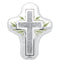 LE GROUPE BLC INTL INC Balloons Silver Cross Supershape Foil Balloon, 25 Inches, 1 Count 026635478250