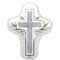 LE GROUPE BLC INTL INC Balloons Silver Cross Supershape Foil Balloon, 25 Inches, 1 Count 026635478250