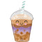 LE GROUPE BLC INTL INC Balloons Sippy Friends Boba Tea Supershape Foil Balloon, 25 Inches, 1 Count 026635479158