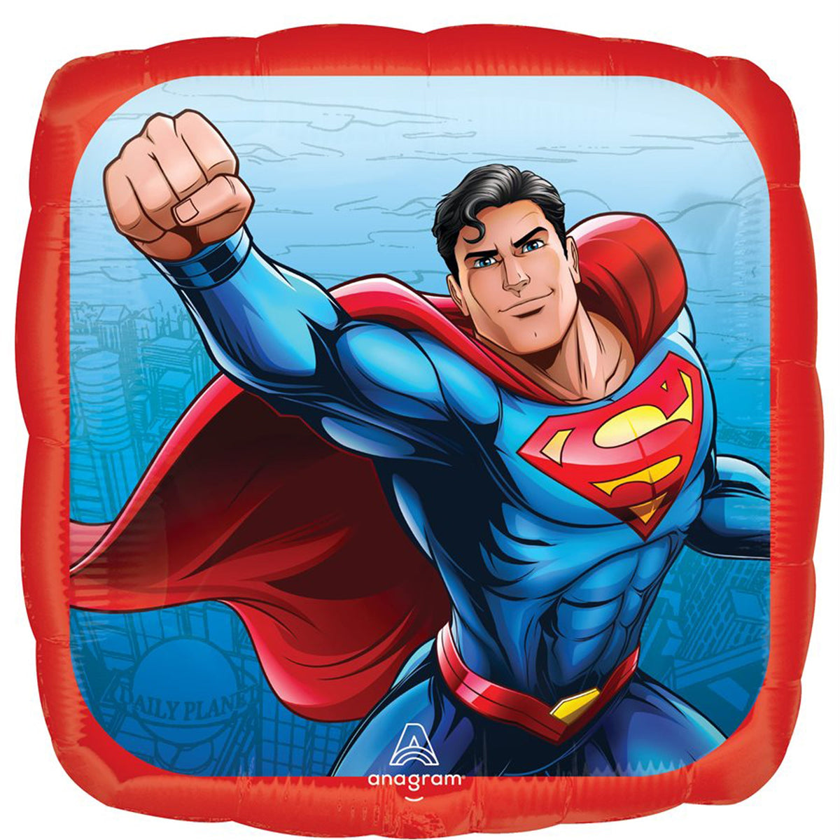 LE GROUPE BLC INTL INC Balloons Superman Square Foil Balloon, DC Comics, 18 Inches, 1 Count 026635485203