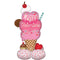 LE GROUPE BLC INTL INC Balloons Sweet Valentine Ice Cream Cone Airloonz Standing Air-Filled Balloon, 21 Inches, 1 Count 026635472203