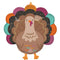 LE GROUPE BLC INTL INC Balloons Thanksgiving Turkey Supershape Foil Balloon, 22 Inches, 1 Count 26635489461