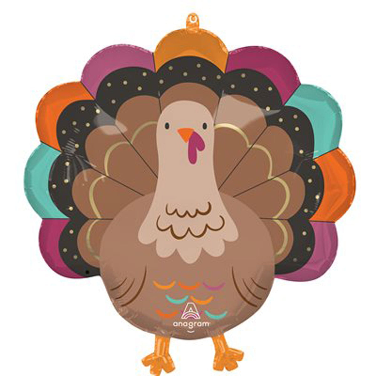 LE GROUPE BLC INTL INC Balloons Thanksgiving Turkey Supershape Foil Balloon, 22 Inches, 1 Count 26635489461