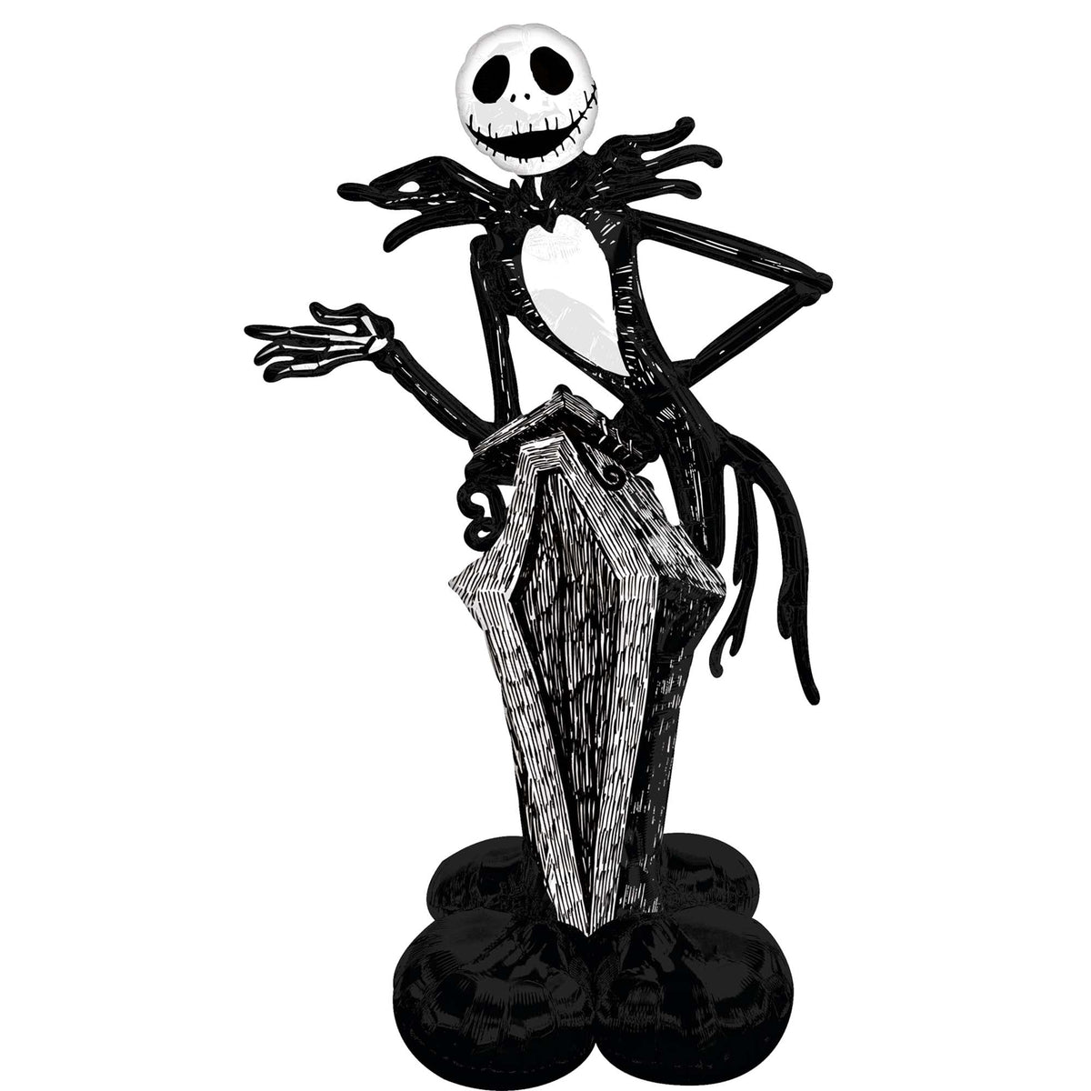 LE GROUPE BLC INTL INC Balloons The Nightmare Before Christmas Jack Skellington Airloonz Standing Air-Filled Foil Balloon, 30 Inches, 1 Count