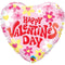 LE GROUPE BLC INTL INC Balloons Valentine Day Heart Mylar Balloon, 18 Inches, 1 Count