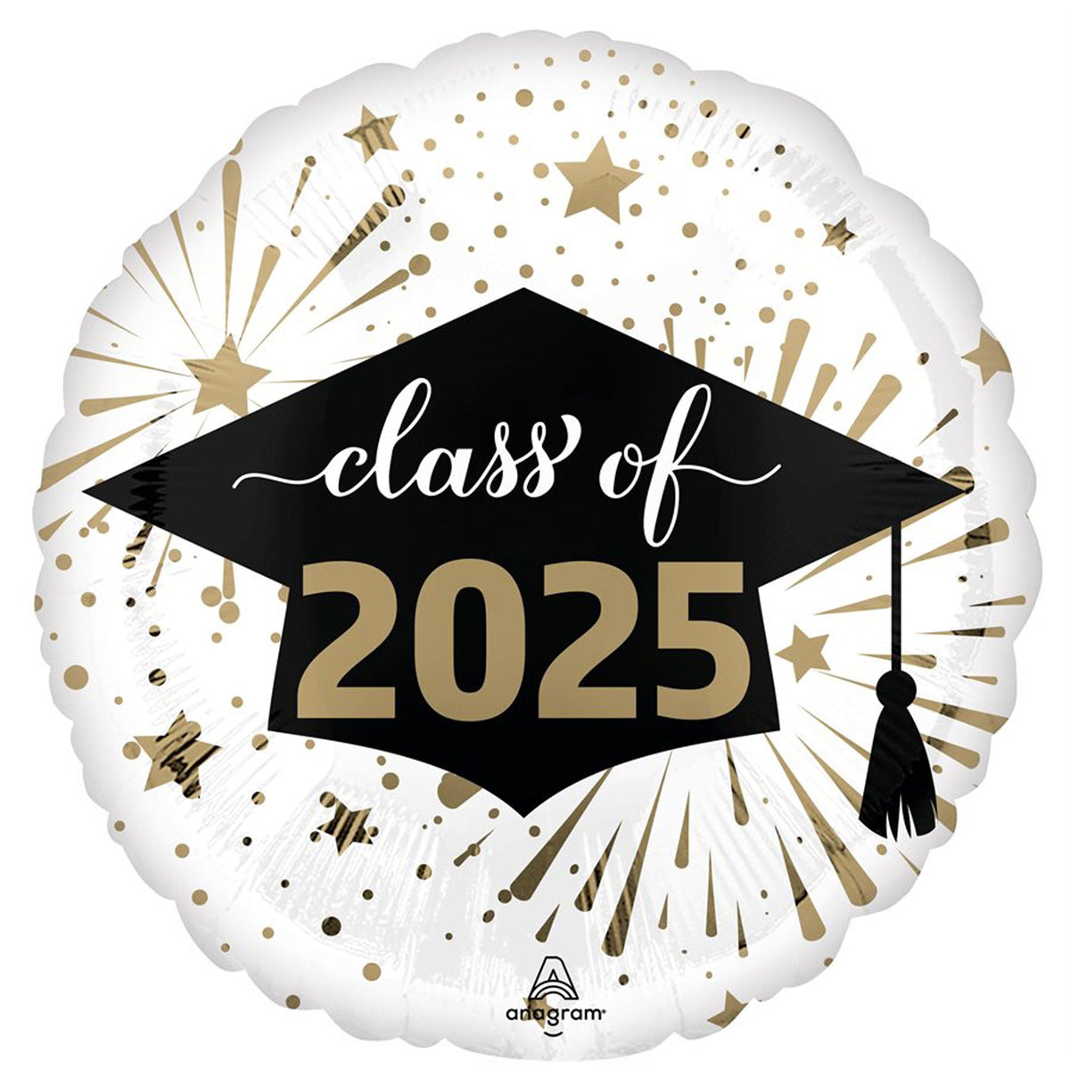 LE GROUPE BLC INTL INC Balloons White Class of 2025 Foil Balloon, 18 Inches, 1 Count 026635474634