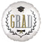 LE GROUPE BLC INTL INC Balloons Satin Caps Off Round Foil Balloon, 18 Inches, 1 Count