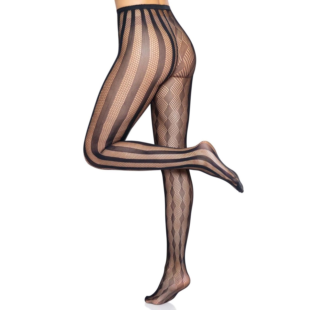 Bas collants noirs harlequins pour adultes, unité Party Expert