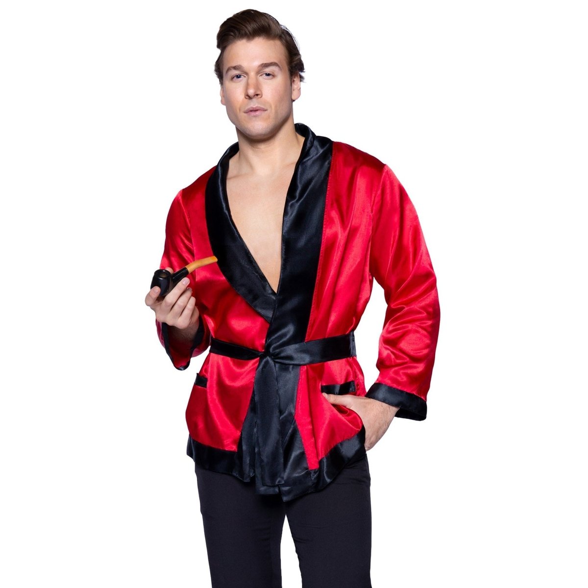 Bachelor Costume for Adults, Red and Black Robe | Party Expert