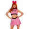 LEG AVENUE/SKU DISTRIBUTORS INC Costumes Classic Super Cutie Costume for Adults, Pink Top, Skirt and Headband