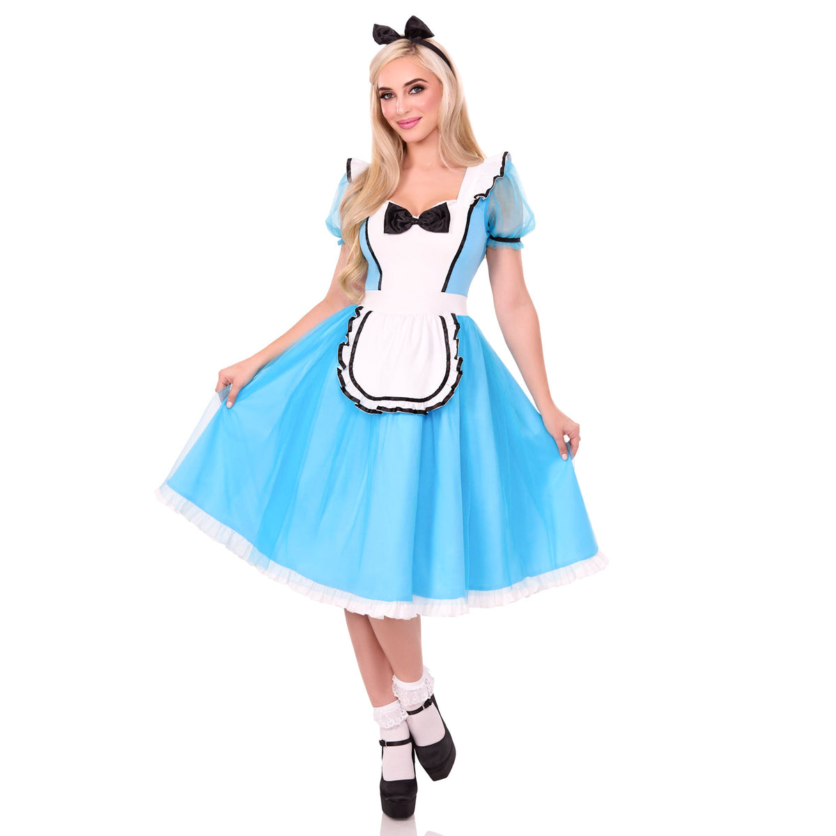 LEG AVENUE/SKU DISTRIBUTORS INC Costumes Cute Alice Costume for Adults, Blue Dress and Headband