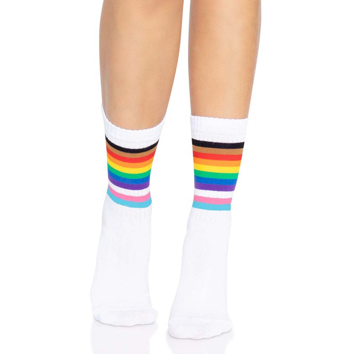 LEG AVENUE/SKU DISTRIBUTORS INC Pride Rainbow Pride Crew Socks for Adult 714718566023