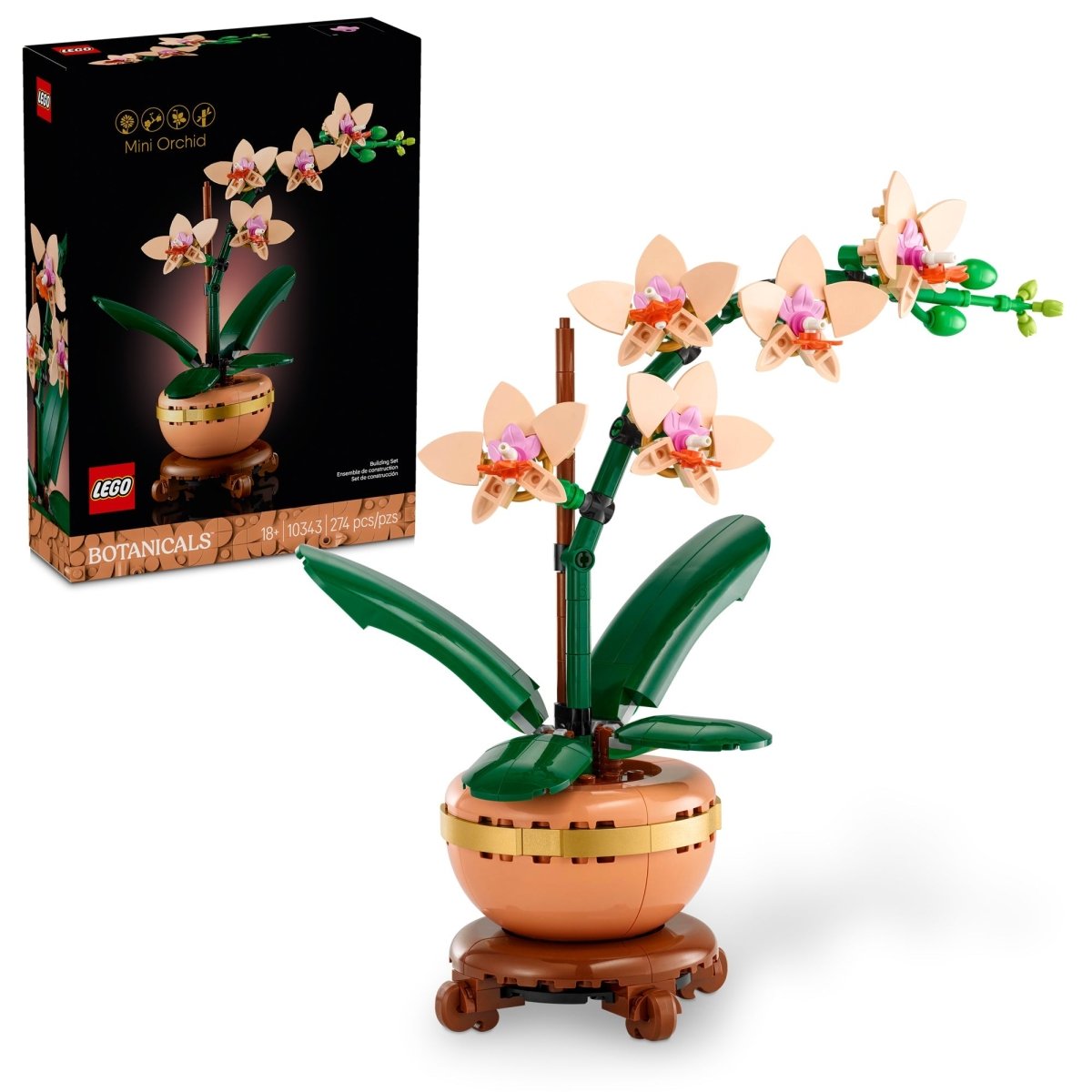 LEGO Toys & Games LEGO Botanical Mini Orchid, 10343, Ages 18+, 274 Pieces 673419404235