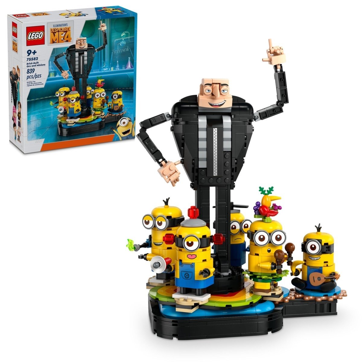 LEGO Toys & Games LEGO Brick-Built Gru and Minions, 75582, Ages 9, 839 Pieces