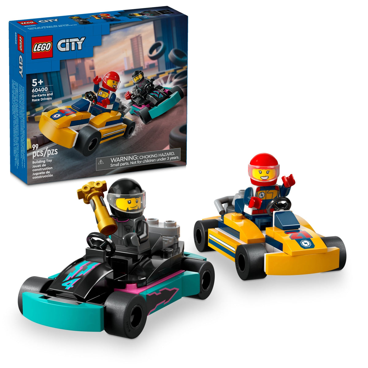 LEGO Toys & Games LEGO City Go-Karts and Race Drivers, 60400, Ages 5+, 99 Pieces