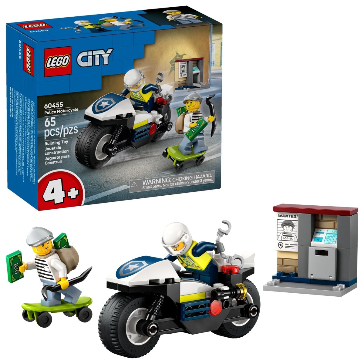 LEGO Toys & Games LEGO City Police Motorcycle Chase, 60455, Ages 4+, 65 Pieces 673419403566