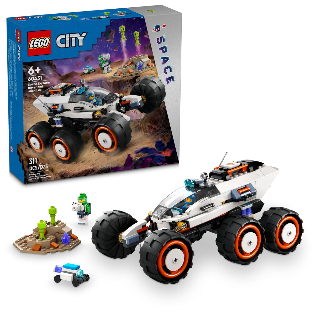 LEGO Toys & Games LEGO City Space Explorer Rover and Alien Life, 60431, Ages 6+, 311 Pieces