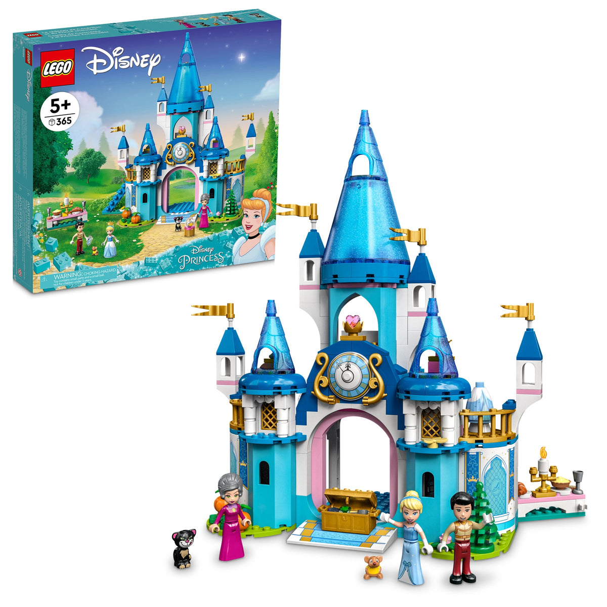 LEGO Toys & Games LEGO Disney Cinderella and Prince Charming's Castle, 43206, Ages 5+, 365 Pieces 673419355612