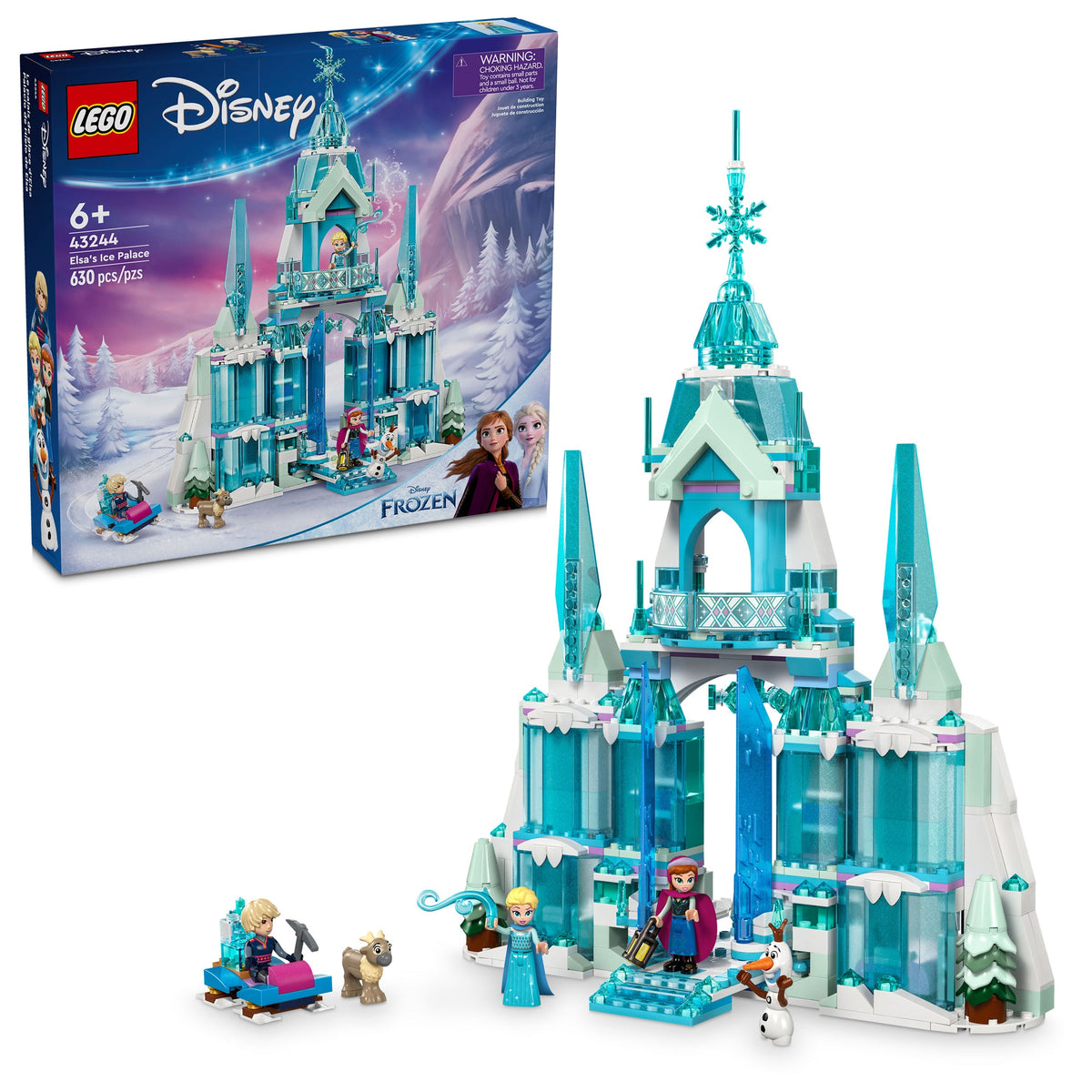 LEGO Toys & Games LEGO Disney Elsa's Ice Palace, 43244, Ages 6+, 630 Pieces 673419392181