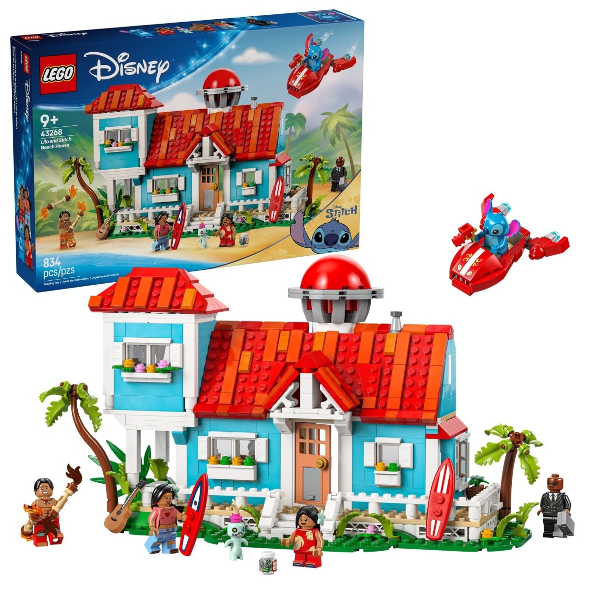 LEGO Toys & Games LEGO Disney Lilo and Stitch Beach House, 43268, Ages 9+, 834 Pieces 673419404167
