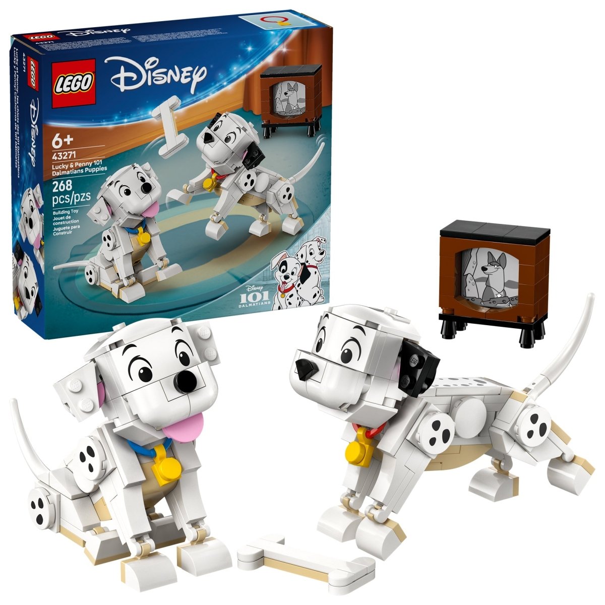 LEGO Toys & Games LEGO Disney Lucky & Penny 101 Dalmatians Puppies, 43271, Ages 6+, 268 Pieces 673419404198