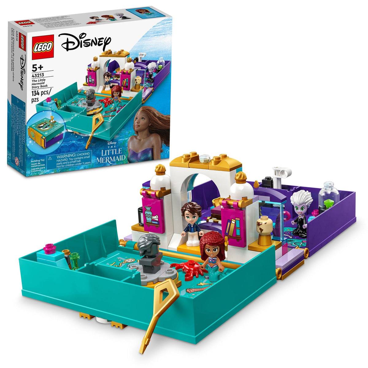 LEGO Toys & Games LEGO Disney The Little Mermaid Story Book, 43213, Ages 5+, 134 Pieces 673419378437