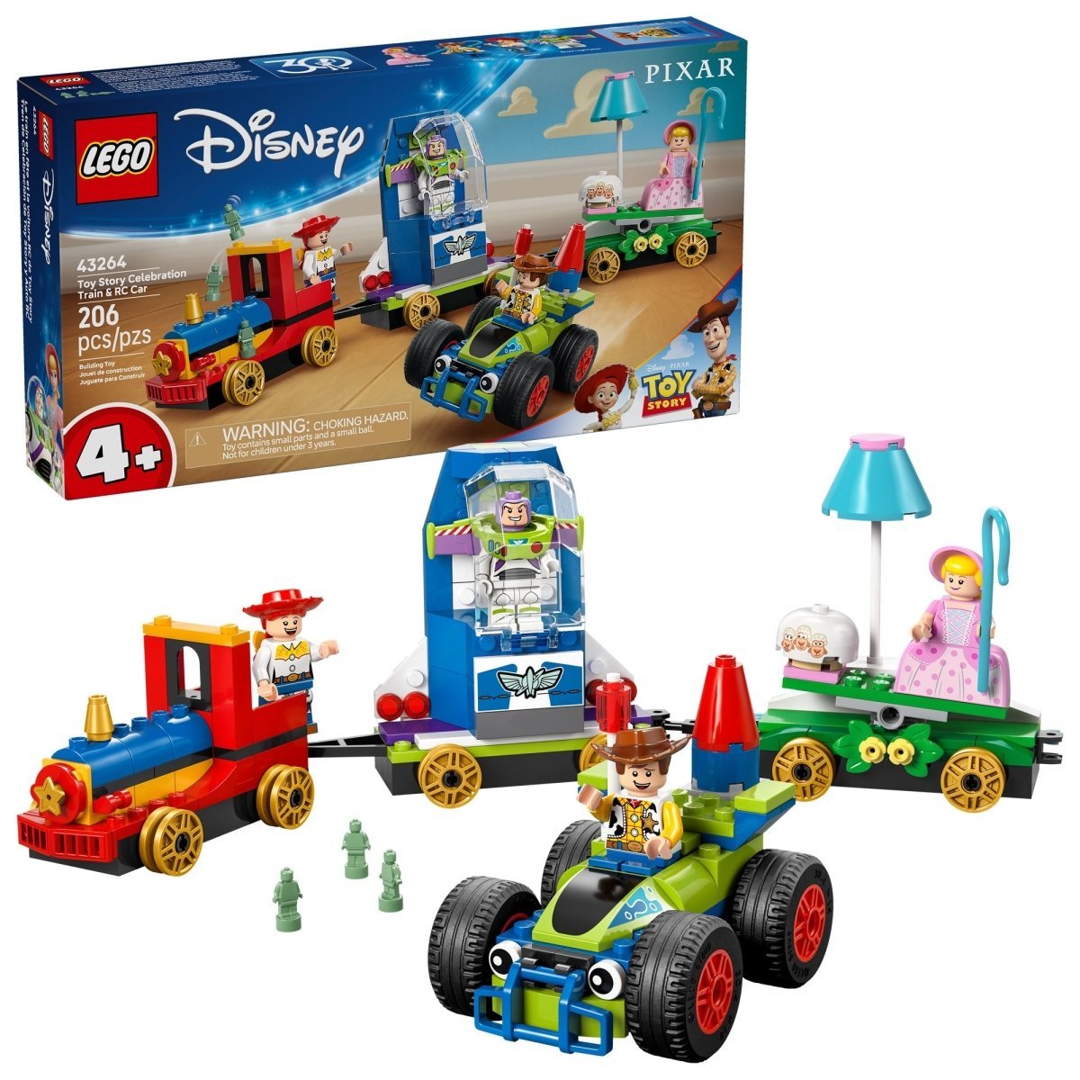 LEGO Toys & Games LEGO Disney Toy Story Celebration Train & RC Car, 43264, Ages 4+, 206 Pieces 673419404013