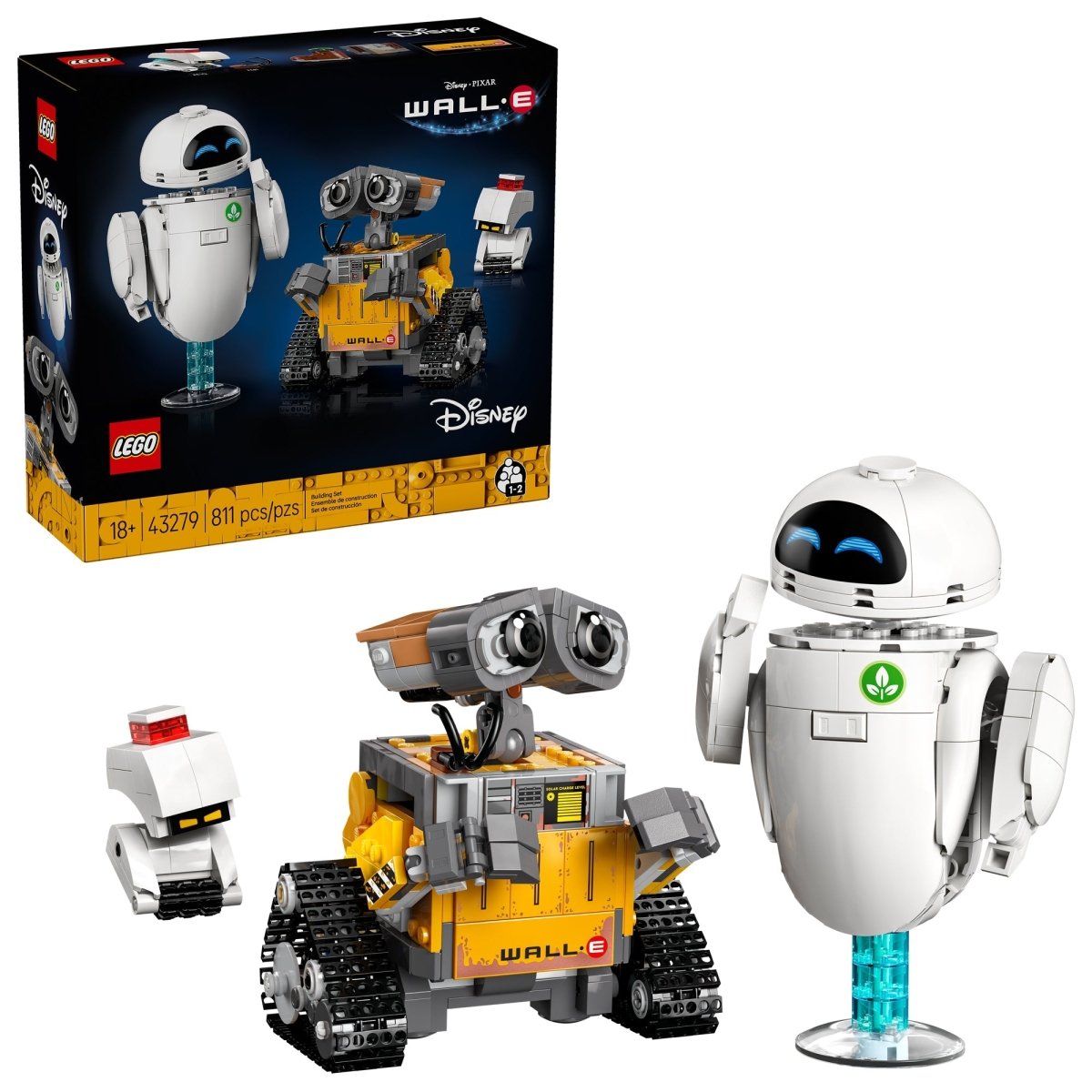 LEGO Toys & Games LEGO Disney WALL-E and EVE, 43279, Ages 18+, 811 Pieces 673419413282