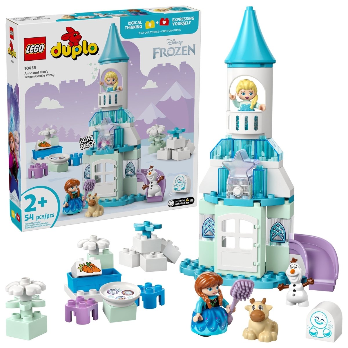 LEGO Toys & Games LEGO Duplo Anna and Elsa's Frozen Castle Party, 10455, Ages 2+, 54 Pieces 673419405812