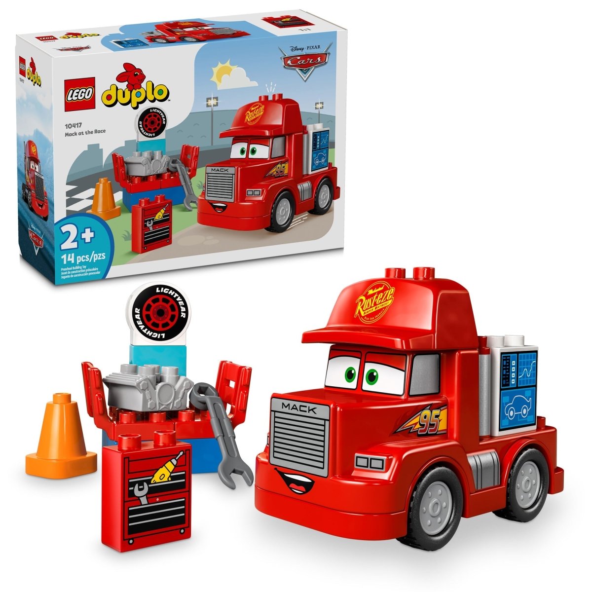 LEGO Toys & Games LEGO Duplo Mack at the Race, 10417, Ages 2+, 14 Pieces 673419388771