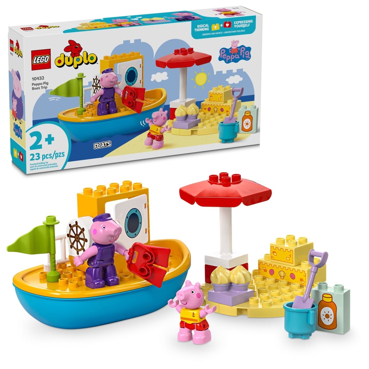 LEGO Toys & Games LEGO Duplo Peppa Pig Boat Trip, 10432, Ages 2+, 23 Pieces 673419388238