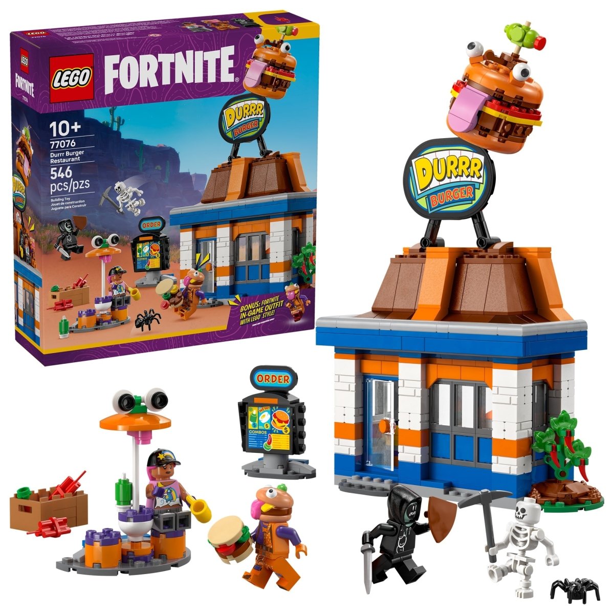 LEGO Toys & Games LEGO Fortnite Durrr Burger Restaurant, 77076, Ages 10+, 546 Pieces 673419407458