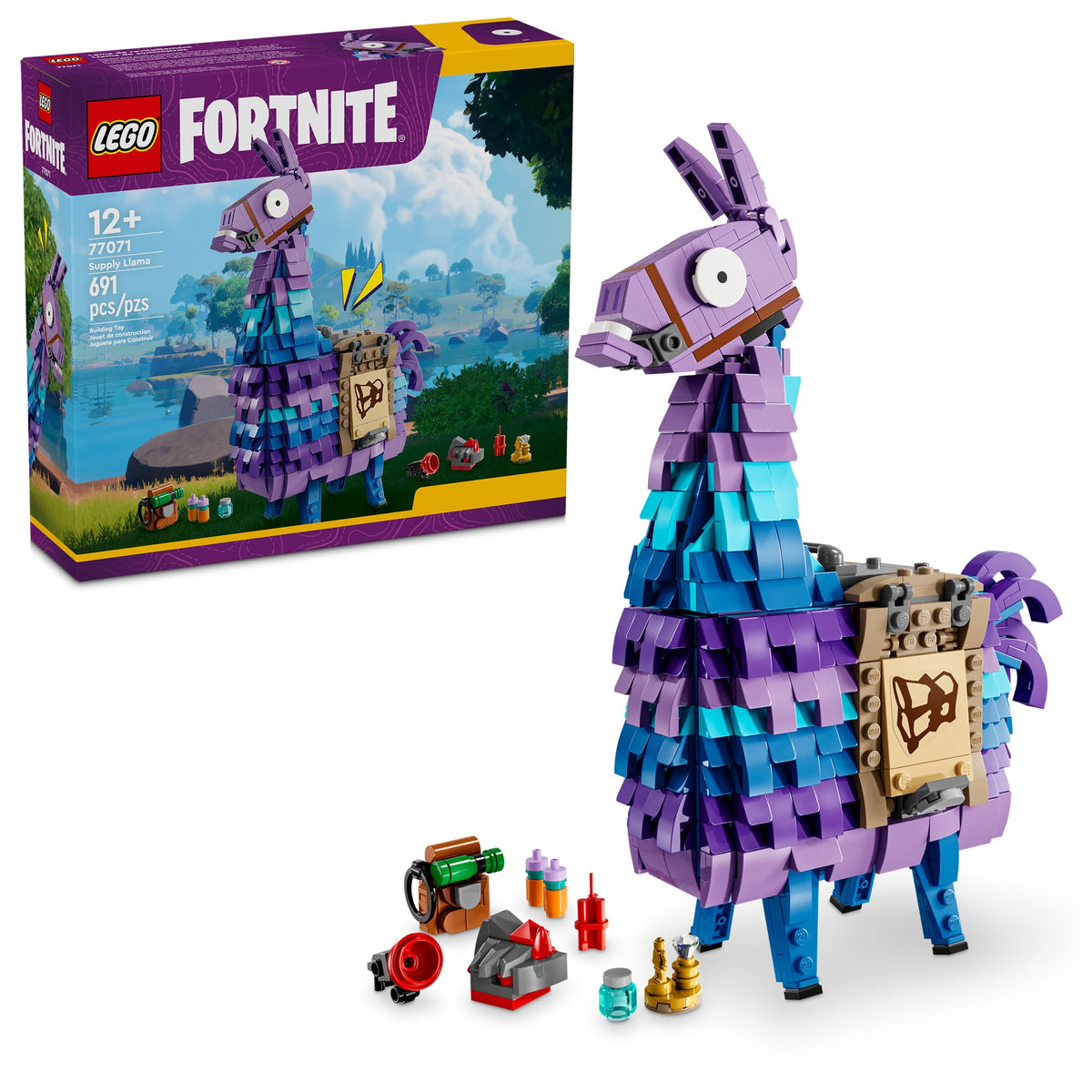 LEGO Toys & Games LEGO Fortnite Supply Llama, 77071, Ages 12+, 691 Pieces 673419390682