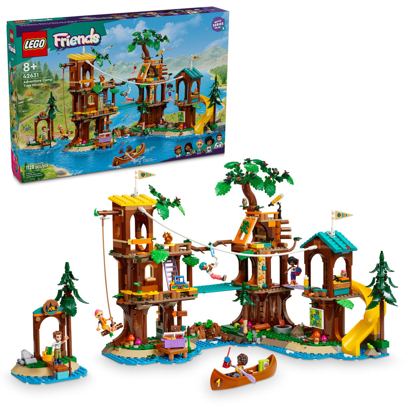 LEGO Friends Adventure Camp Tree House, 42631, Ages 8+, 1128 Pieces ...