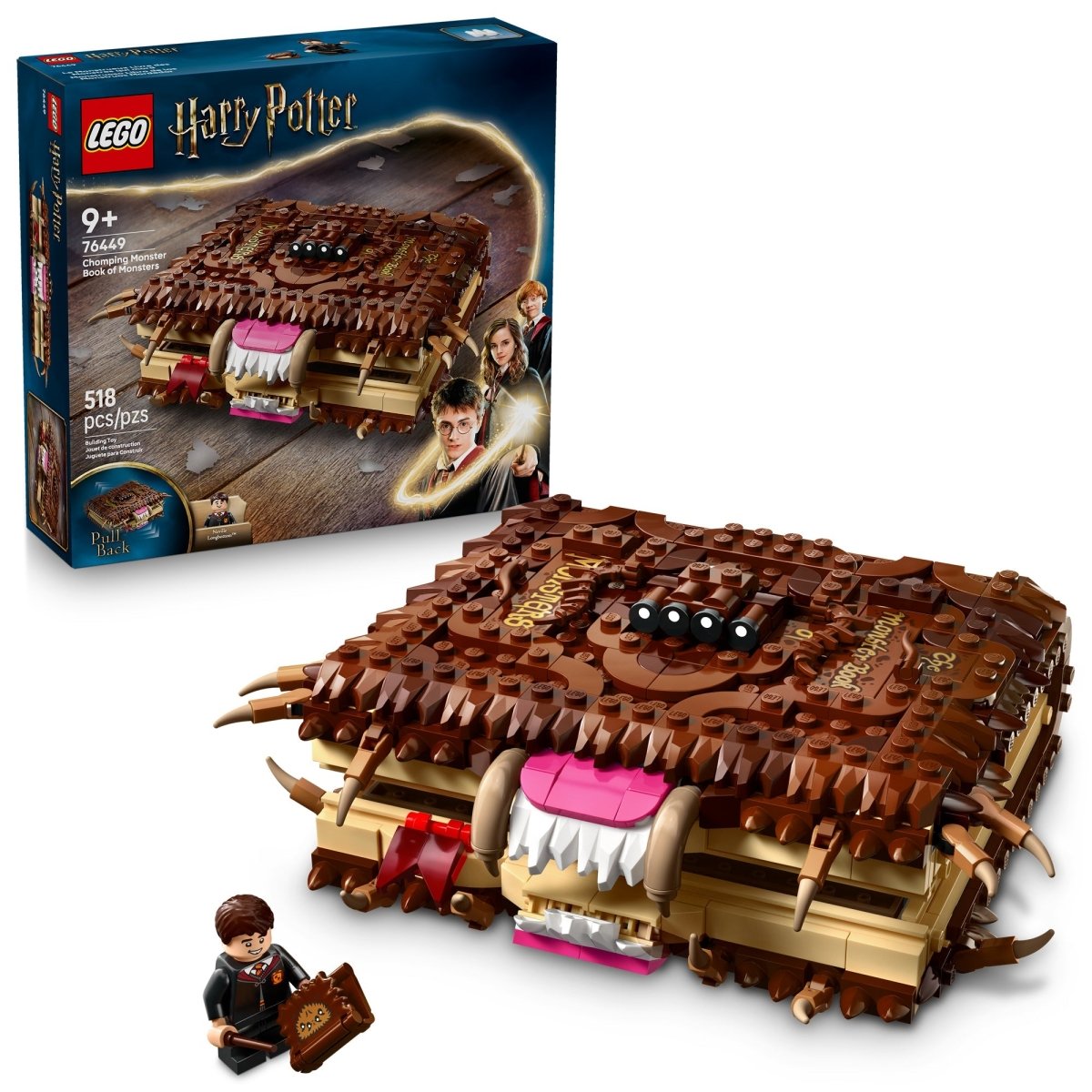 LEGO Toys & Games LEGO Harry Potter Chomping Monster Book of Monsters, 76449, Ages 9+, 518 Pieces 673419403825