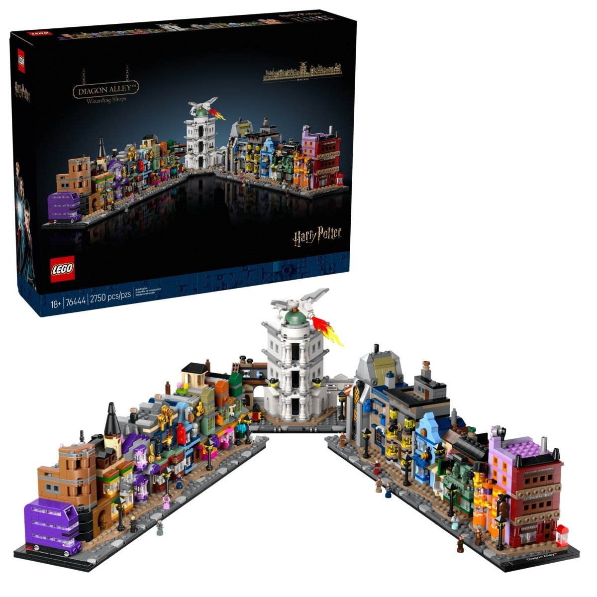 LEGO Toys & Games LEGO Harry Potter Diagon Alley Wizarding Shops, 76444, Ages 18+, 2750 Pieces 673419403771
